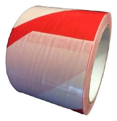 Cinta Pvc 7.5 Cm Roja Y Blanca 100 Metros - Seguridad Vial 0