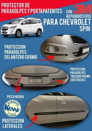 Spin Protector De Paragolpes Con Cromo Kenny Molduras 0