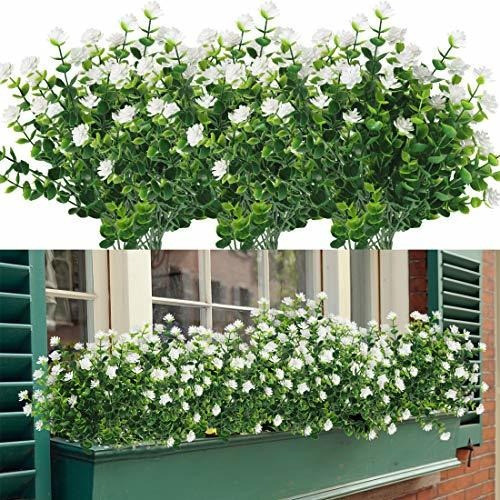 Haplia 6 Paquetes De Flores Artificiales, Verde Artificial F 0