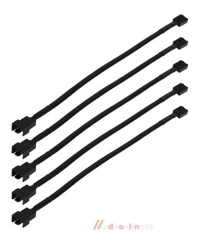 5 X 4 Pines Pwm Cable Conector Computadora Ventilador Alarga 0