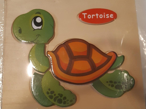 Puzzle Bebe Rompecabezas Madera Montessori 5 Pzas  Tortuga 0