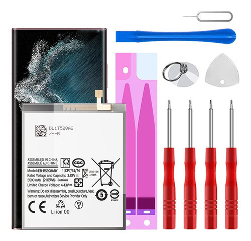 Bateria De Repuesto Para Samsung S22 Ultra 5500mah Sm-s908u 0