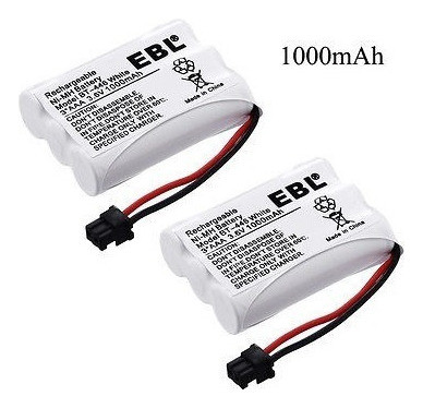 2 X 1000mah Baterías De Teléfono Inalámbrico De Ebl Para Uni 1