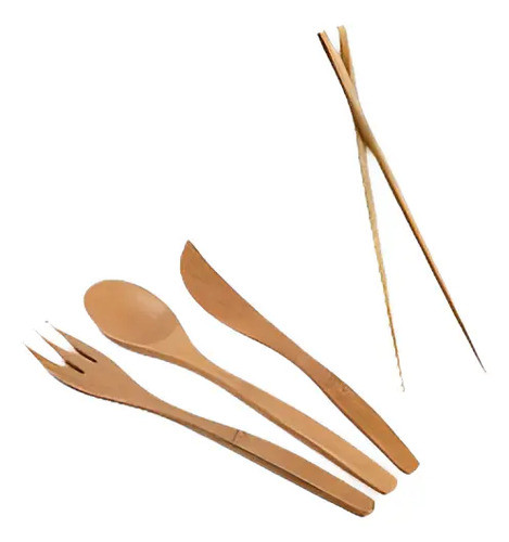 Utensilios De Viaje De Bambú - To-go Utensilios De Utensilio 0