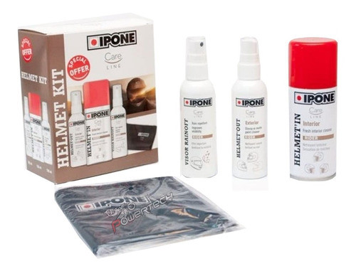 Kit Limpeza Y Cuidado De Casco Spray Limpiador Ipone 0