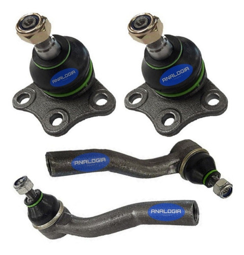 Kit 2 Rótulas + 2 Extremos Ros Gruesa Fiat Siena Palio 10 Ad 0