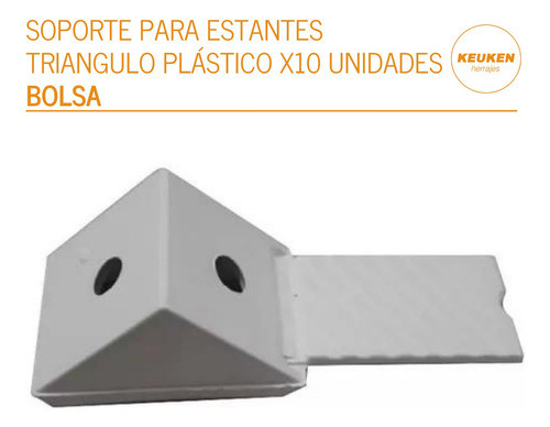 Escuadra Soporte Estante Plástico X 10 Unidades 1
