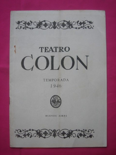 Programa Teatro Colon Temporada 1946 - Vidala 0