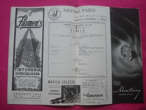 Programa Teatro Colon Temporada 1946 - Vidala 1