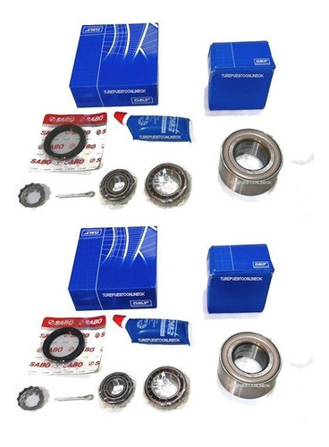 Kit Rulemanes Delantero Y Trasero Skf Vw Gol Power Y Saveiro 0