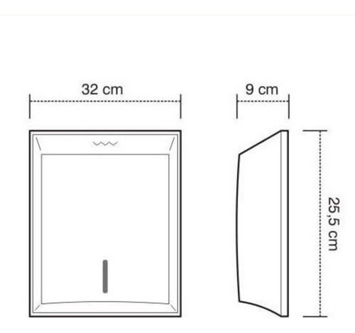 Dispenser P/toallas Intercaladas Tapa Color Blanco Con Llave 1