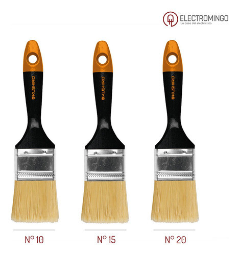 Kit 3 Pinceles + 1 Rodillo Pelo Largo + 1 Espátula Kushiro 1