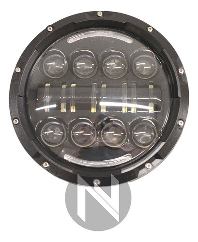 Optica Faro Led 48w Luxled 16 Led + Tiras Drl Blanca Y Ambar 1