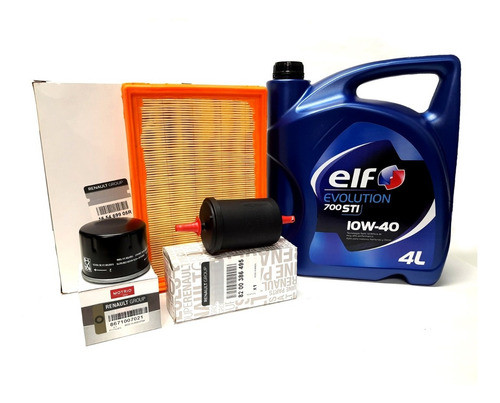 Kit Filtros Originales Renault Kwid + 4 Litros Aceite Elf 0