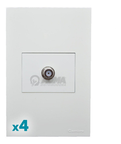Tapa Bastidor Cambre Siglo Xxi Modulo Toma Tv Coaxil Pack X4 0