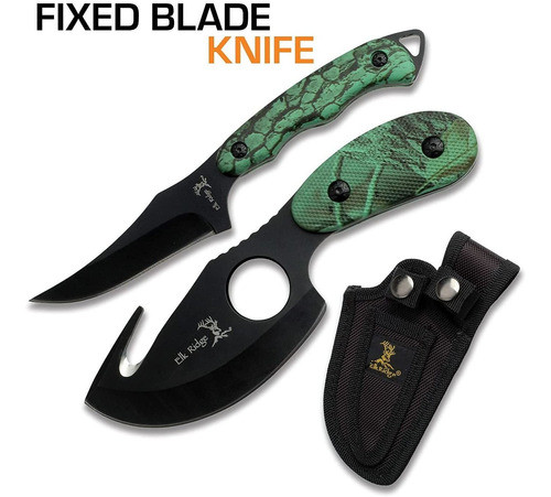 Cuchillo De Caza, Acero Inoxidable/hoja Fija/2 Piezas 1
