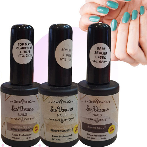 Kit Las Varano Bonder + Base Seler + Top Matte 10ml Lfme 0