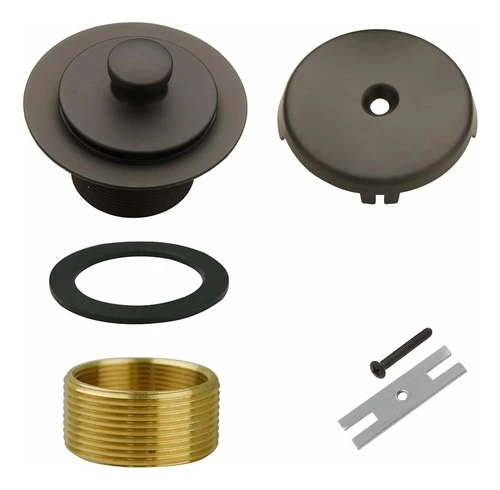 Kit De Drenaje Y Desbordamiento De Bañera De Bronce Con Plac 0