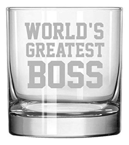 11 Oz Rocks Whiskey Highball Glass El Mejor Jefe Del Mundo 0