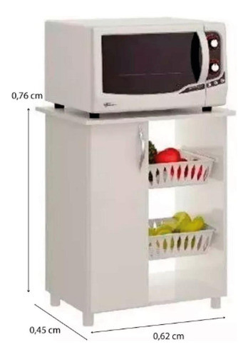Mueble Cocina Multiuso Frutero Microondas Blanco 501 1