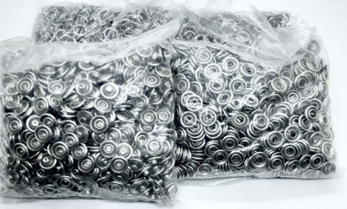 Broche Doble Aro 11mm De Acero Inoxidable X 1000 Pares 0