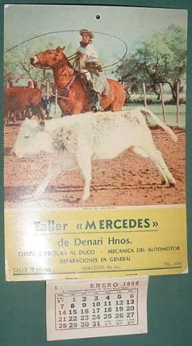 Almanaque Criollo 1968 Taller Mercedes Lazo Certero Rural 0