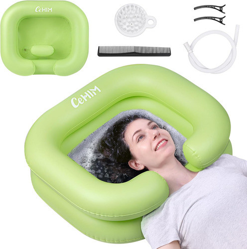Lavabo Para Cabeza Inflable Portatil - Verde 0