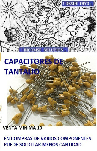 Capacitor Tantalio 4.7uf X 16v 10% P=2.54mm X 6 Unid 0