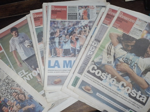 Lote  De 17 Diarios Clarin Deportivo - Mundial Alemania 2006 0
