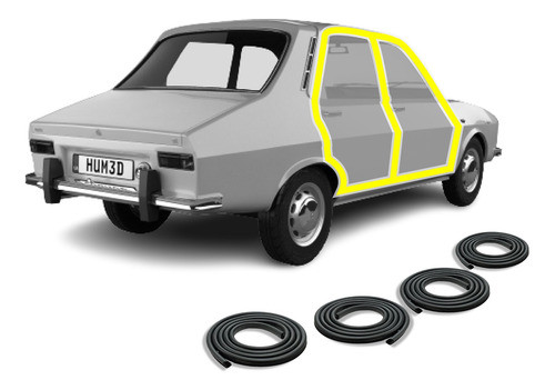 Burletes De Puertas Delanteras Y Traseras Renault 12 0