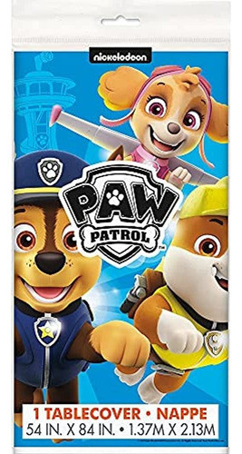Único Mantel Rectangular De Plástico De La Patrulla Canina, 1