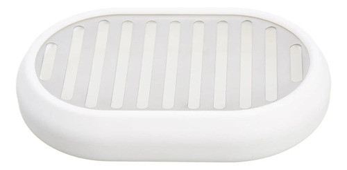 Basics  Jabonera Acero Inoxidable Blanco 1