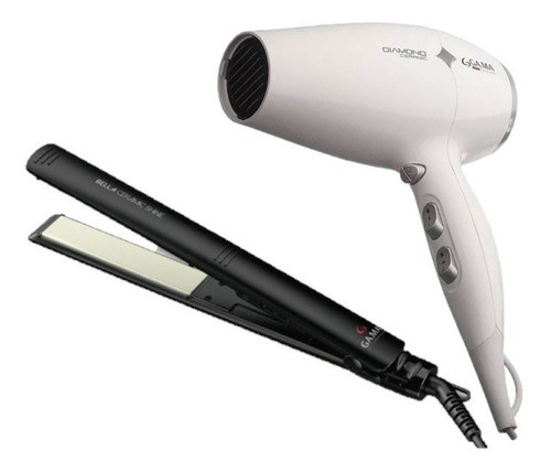 Gama Combo Planchita De Pelo Bella Shine + Secador Diamond 0