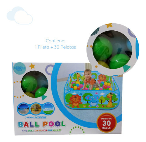 Pelotero De Tela Infantil 30 Pelotas Juego Didáctico 1