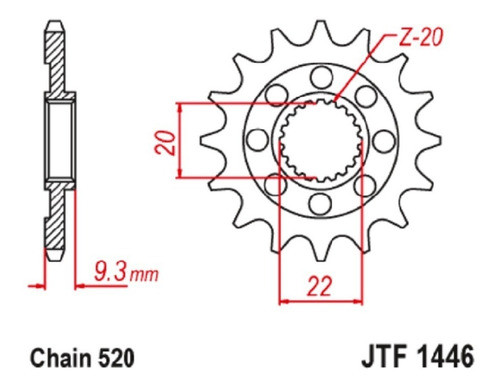 Piñon Prox Kawasaki Kxf 250 06/21 13 D Solomototeam 1