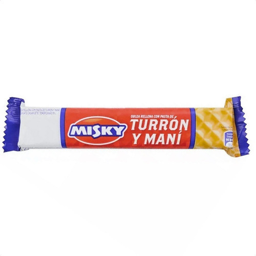 Turron Misky Oblea Rellena Pasta De Mani X50 - Mejor Precio 0