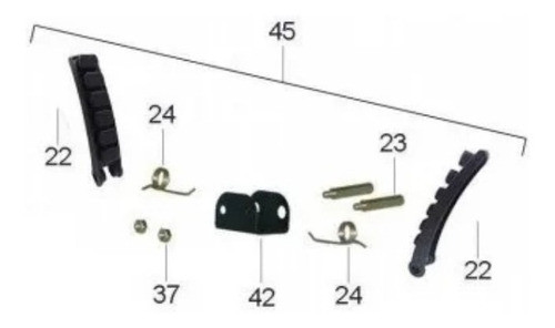 Kit Regulador De Altura Completo 6 Posiciones Dibra Original 0