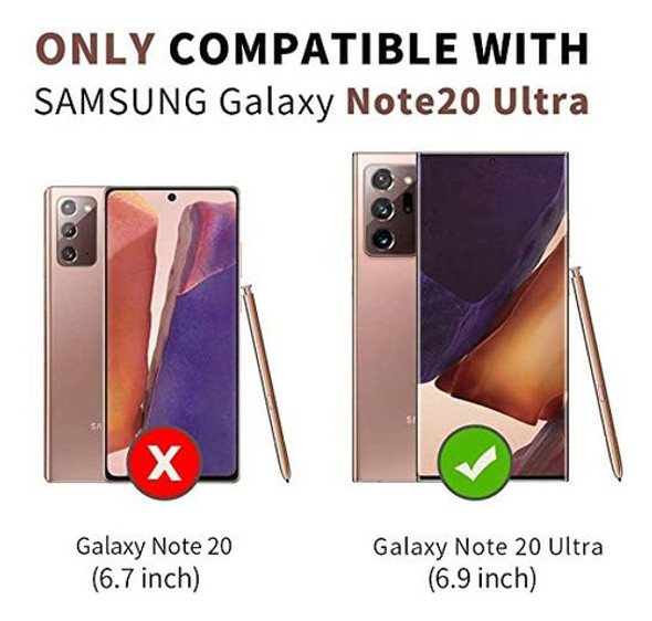 Jaorty Funda Para Teléfono Samsung Galaxy Note 20 Ultra Con 1