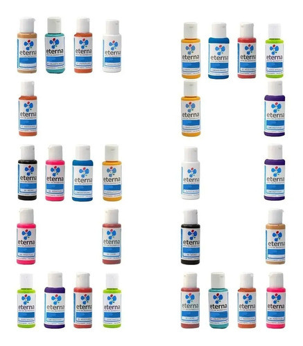 Set De Acrilico Decorativo Eterna 50ml X 60 0