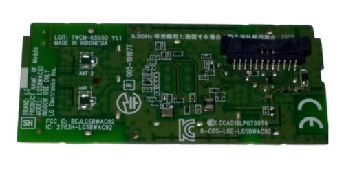 Modulo Wifi Lgsbwac92 Eat64454802 Tv LG 49um7360 1