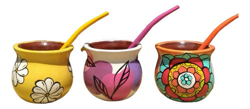 Mates De Cerámica Pintados A Mano. Personalizados Y En Stock 0