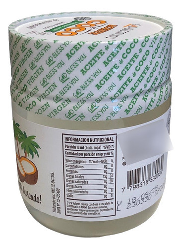 Pack X 3 Aceite De Coco God Bless You 225ml Virgen 1