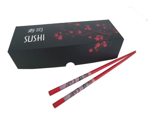 Caja Sushi Negra 2 Tamaños (50 De C/u), 100 U. Lam Int./ext 0