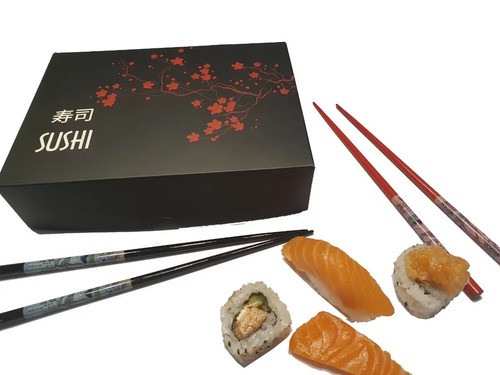 Caja Sushi Negra 2 Tamaños (50 De C/u), 100 U. Lam Int./ext 1