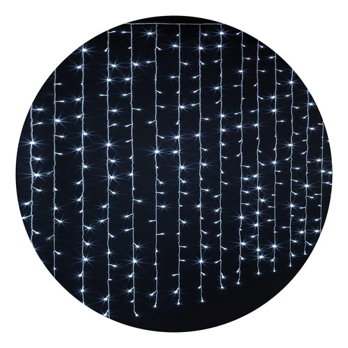 Guirnalda Cortina Lluvia 144 Led Blanco Frio 2.30 Mts Zle-8 0