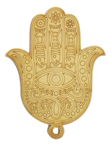 Mano De Fátima Grabada 15cm Alto -fibrofacil- X 5 Unidades 0