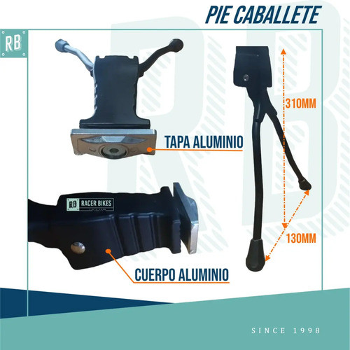 Pie Caballete Aluminio Bicicleta Bicicmoto Reforzado- Racer Bikes 1