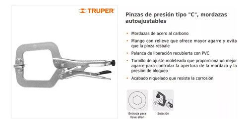 Pinza De Presión C 9 Mordazas Autoajustable Truper 17414 1