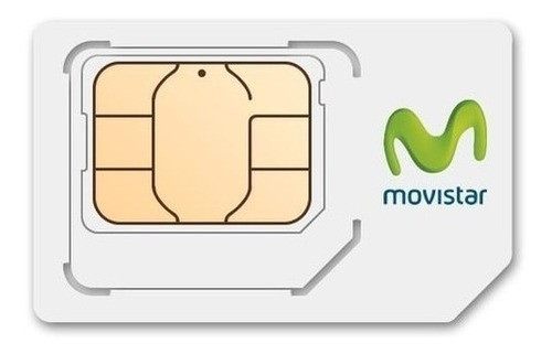 Chip Sim Movistar - Prepago - 3 En 1 - 4g - Con Crédito 1