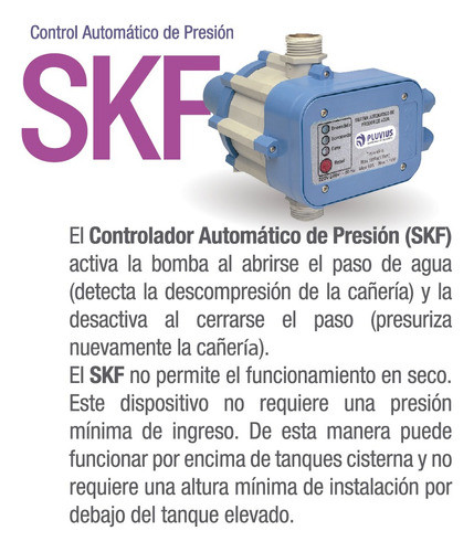 Control Automático Presión Flujo Pluvius Skf396 Presurizador 1